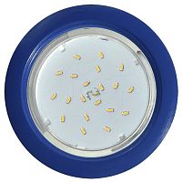 Светильник встраиваемый Ecola GX53 220В Синий 106х90х35мм картинка 